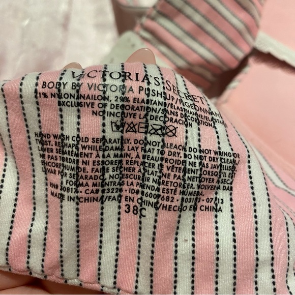 VICTORIA SECRET PINK STRIPS BRA - Picture 2 of 3